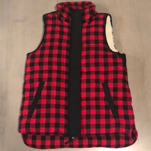 Madewell buffalo plaid vest
